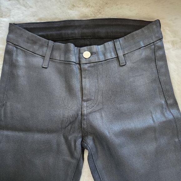 Koral Coated Skinny Legging Jean Gunmetal Metallic Mid Rise Stretch 26 - Picture 4 of 10